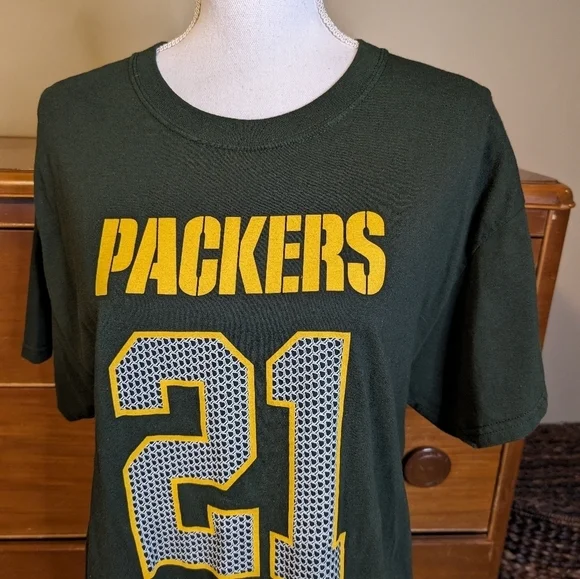 #21 GREEN BAY PACKER HA HA Clinton - Dix tshirt💚💛 Size L - Picture 4 of 10